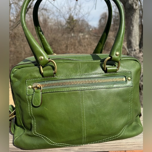 Coach Bleecker Street Legacy Peyton Apple Green Leather Satchel - Picture 4 of 16